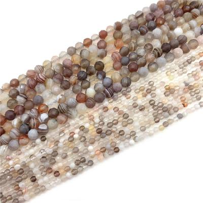 China Natural Na Persian Gulf Agate Stone Round Faceted Persian Gulf Agate 4mm Loose Beads for sale