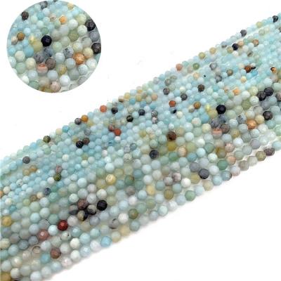 China Na Faceted Amazonite Beads 2mm , 3mm Mixed Colored Loose Amazonite Beads for sale