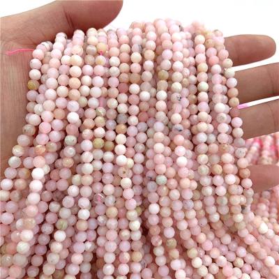 China Na New Arrival Faceted Rose Opal Beads 2mm-4mm Round Opal Beads For Jewelry Making for sale