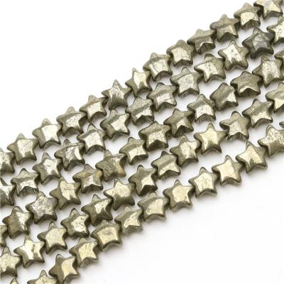 China Natural Beads Shape Star Beads For DIY Jewelry Natural Star Pyrite Beads for sale