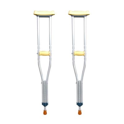 China Convenient Aluminum Alloy Underarm Crutches Medical Portable Comfortable Adjustable Axillary Crutches for sale