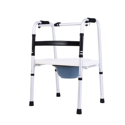 China Convenient High Quality Folding Portable medical mobility frame walker walking aids the elderly crutch buoyancy aids walking for sale