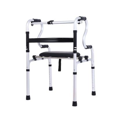 China Convenient medical health care zimmer frame aluminum adjustable foldable walker walking aids for elderly for sale