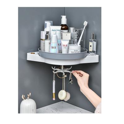 China Sustainable Hot Selling Plastic Bathroom Corner Rack Wall Mounted Shower Caddy Corner Shelf Kitchen Storage Holder for sale