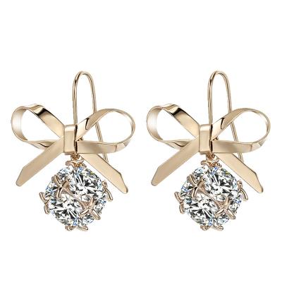 China FASHIONABLE Most Popular Women's 925 Needle Earrings Cross Silver Gold Coffee Bling Zircon Stud Earrings for sale