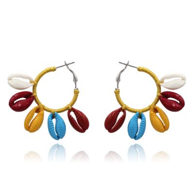 China FASHIONABLE Design Professional Products Alloy Pearls Shell Cuff Earrings Handmade Rice Earrings for sale