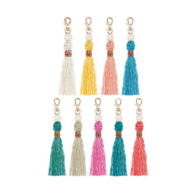 China Wholesale Birthday Products Bag Fashion Handmade Bohemian Accessories Tassel Mini Key Chain Key Chain for sale