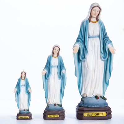 China Europe Abigail Factory Handmade Madonna Religious Ornaments Virgin Mary Carving Decoration Statues Holy Resin Crafts for sale