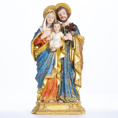 China Europe Abigail Factory A family of three Jesus statues set a table decoration resin religious interior crafts for sale