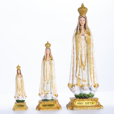 China Europe style resin Abigail Factory New Promotion Hot poly our trades of Lady Of Fatima Tabletop Statue Figurine PolyResin for sale