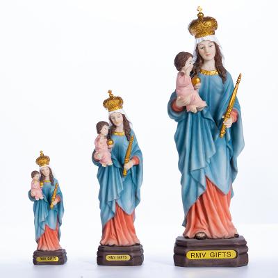 China Europe Abigail Factory Handmade Blessed Virgin Mary Church Stands Jesus Statue Religious Interior Table Decoration Resin Crafts for sale