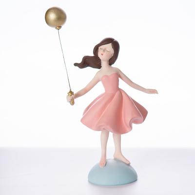 China Worldwide Abigail Factory Nordic balloon girl decoration home interior decoration modern resin crafts for sale