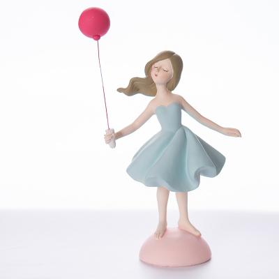 China Abigail Factory Nordic household decoration balloon girl classic modern resin opens living room study office decoration wholesale for sale