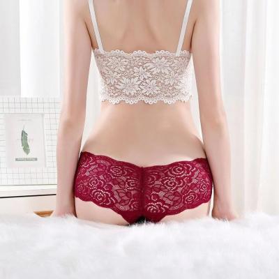 China New Style Breathable Sexy Lady Panty Quicky Dry Briefs Cotton Lace Women Underwear for sale