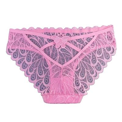 China Sexy Transparent Accessories G - String Women Ladies Breathable Sexy Panties Factory Wholesale Lace Thongs Butterfly Underwear for sale