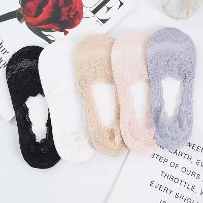 China Summer thin cut socks QUICK DRY low mesh to lace up non-slip silicone women socks invisible boat socks for sale