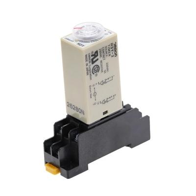 China H3Y-2 Sealed Relay 5A 0 - DC 12V 24V /AC 110V 220V 30 sec Delay Timer Time Relay With Base for sale