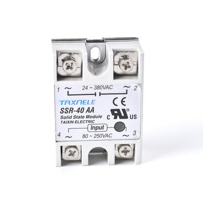 China SSR-25AA SSR-40AA SSR 40A 80-250VAC Sealed Solid State Relay Module Input to 24-380VAC Output Industry Control for sale