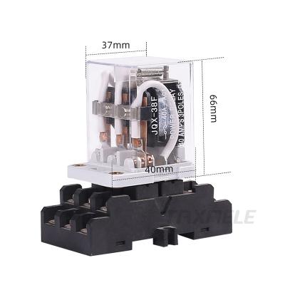 China JQX-38F 3Z 40A power relay sealed intermediate relay 11pin DC12V DC24V AC110V AC220V with base, electromagnetic relay for sale