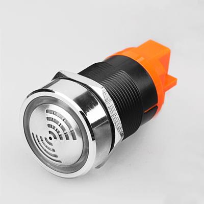 China Switch AD16-22SM LED Alarm Signal Light Signal Lamp Flashmetal Buzzer DC12V DC24V AC 220V 22mm Intermittent Noise for sale