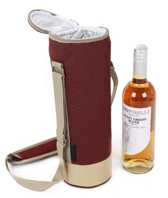 China Red Wine Tote Cooler Bag Insulated Cooler Bag For One Bottle for sale