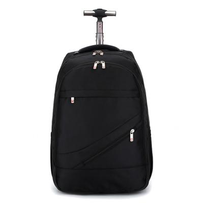 China High Quality Hot Sale 1680D Black Trolley Laptop Backpack Travel Wheeled Laptop Bag For Men for sale