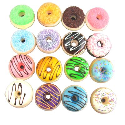 China China PU Foam Mini Artificial Fake Donut Custom Design With Keychain for sale