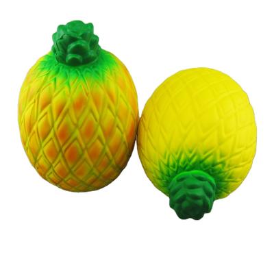 China PU Material Eco-friendly Squishy Giant Jumbo Pineapple Shape Toy Scented Squeeze Stress Relief Squishy Slow Rising Toy for sale