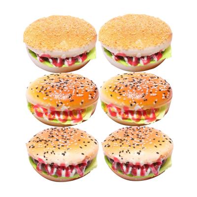 China Artificial Decoration Fake Hamburger For Display With Magnet ForBeef Bread Play Food Perfect For Kids Pretend Bakery PartyBirthday Real for sale