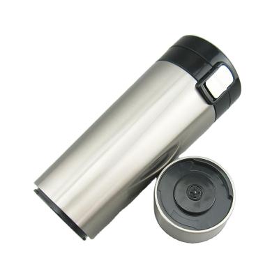 China Sustainable Stainless Steel 450ml Double Wall Portable Water Bottle Electric Protein Mixing Powder Shaker Bottle for sale