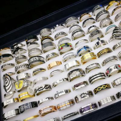 China Cheap Wholesale Bulk Spell Rings Women Men Mixed Wholesale Rings Mens Cheap Bulk Spell Women Stainless Steel Designer Mixed Rings for sale