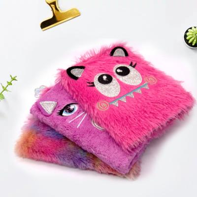 China Hard Cover Book New Custom Design Furry Cute Stuffed Animal Stationary Gift New Notebook With 3D Effect for sale