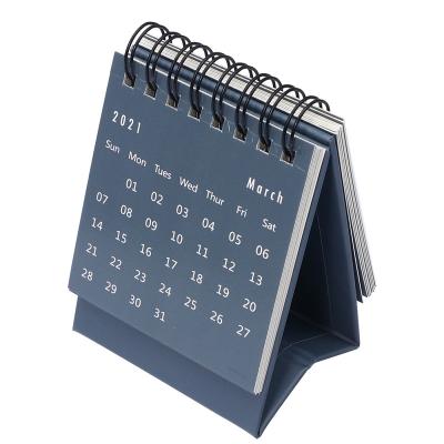 China Promotional Mini Desk Calendar Eco Kraft Paper Wall Calendar Desktop Calendar for sale