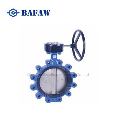 China Lug One shaft seal worm gear operated butterfly valve for sale