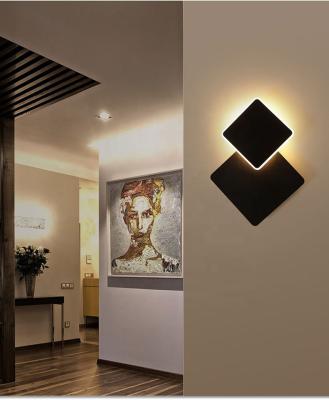 China Modern Nordic Minimalist Rotatable Creative Home Wall Lamp Bedroom Corridor Wall Lamp for sale