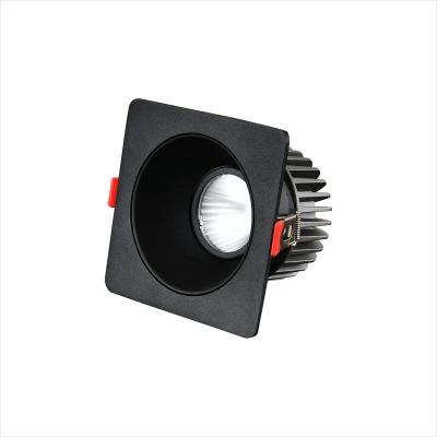 China Single head living room black square adjustable spotlight 8w 12w 15w led spotlight square led downlight for sale