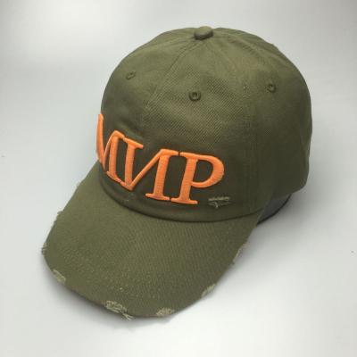 China Customized JOINT JOINT Plain Washed Distressed 3D Puff Embroidery Hat / Dad Hat for sale