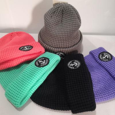 China COMMON COMMON High Quality Acrylic Fabric Ribbed Skullcap Knitted Skullcap Waffle Knit Skullcap for sale