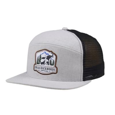 China Custom COMMON Mesh Snapback Cap Hat Wholesale Fashion Applique 7 Panel for sale