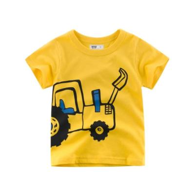 China Cute Casual T-shirt 2-8Y 2-8Y Boy Kid Dinosaur Sleeve Cotton T-shirt Boys Summer Viable Casual Clothing Shirt for sale