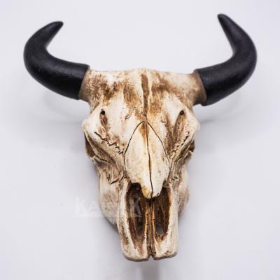 China Sustainable Aquarium Ornaments Artificial Resin Bull Heads  Accessories For Fish Tank Decoration resin animal heads Decor Landscape for sale