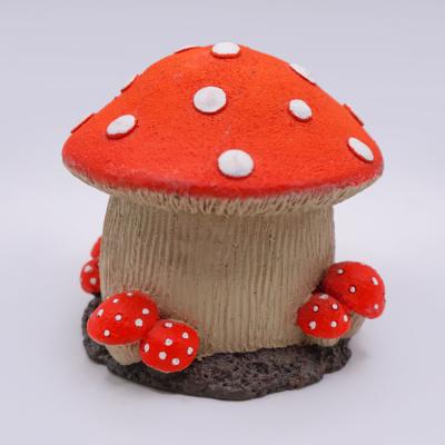 China Sustainable Aquarium Ornaments Artificial resin Red mushroom Aquarium Accessories And Ornaments For Fish Tank Decoration for sale