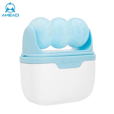 China Wholesale Custom Blue Handheld Facial Skin Roller New Design Anti-Puffiness Head Beauty Ice Roller Ice Face Cooling Roller for sale