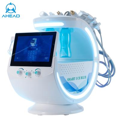 China Smart Wrinkle Remover Makers Ice Blue 7 in 1 2021 Hydraulic Ultrasonic Dermabrasion Facial Massager Beauty Machine Anti Aging Beauty Equipment for sale