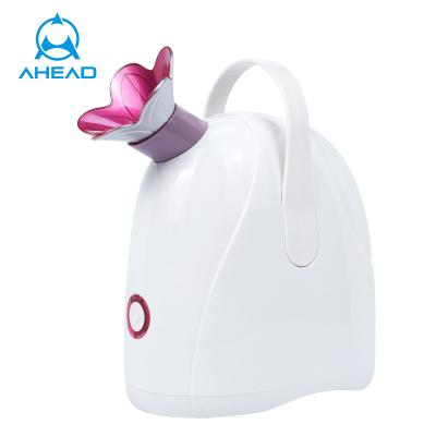 China Peel Tighten Custom Logo Face Steamer Home Spa Skin Care Use Small Hot Mist Home Nano Ionic Facial Steamer Cordless Hot Custom Face Large for sale