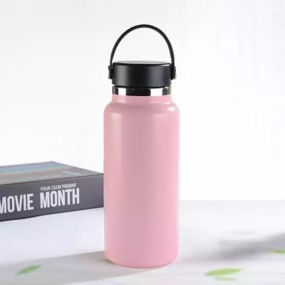 China ODM 32oz PORTABLE wide mouth double wall gym sports insulated stainless steel water bottles with straw for sale