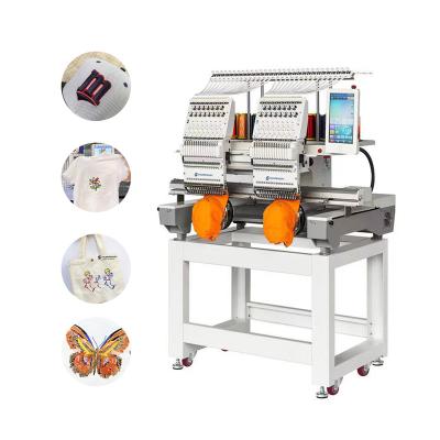 China Designs 3d 12 Needle Computer Embroidery Machines Printing Brand Two Head Sewing Price for sale