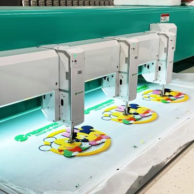 China Promaker Fabric Computer Multi Head Towel Chenille Embroidery Patch Laser Cutting Machine for sale