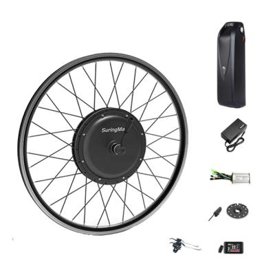 China Two Series Factory Custom Electric Bicycle Rear Wheel Hub Motor 1500W e Bike Motor Kit With Battery for sale