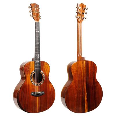 China High Quality Solid Koa All Solid Acoustic Guitars 38 Inch Personality Handmade Solid Koa Acoustic Guitar for sale